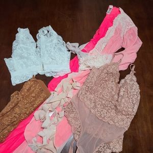 We are HAH bundle robe bra bodysuit garter unders